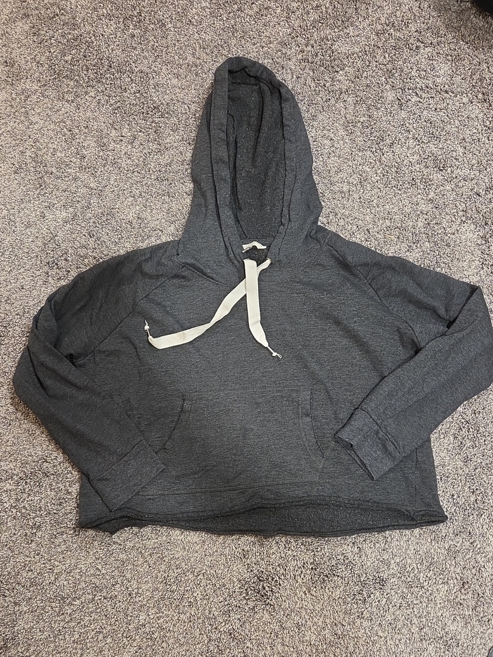 New York Laundry Athleisure Charcoal Cropped Hoodie Size M